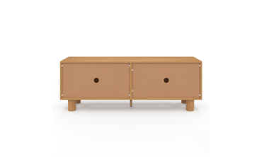 Meuble TV Arlo effet chêne 4 portes 140cm