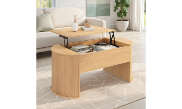 Table basse Nami relevable effet hêtre