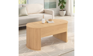 Table basse Nami relevable effet hêtre
