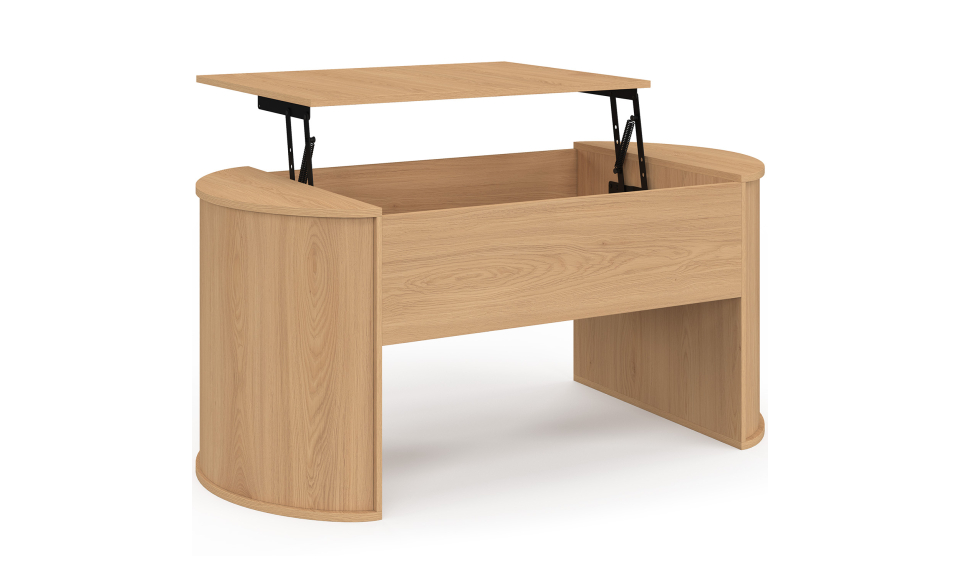 Table basse Nami relevable effet hêtre