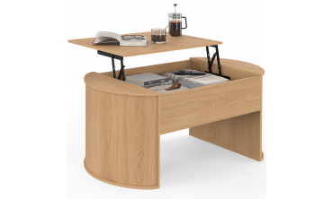 Table basse Nami relevable effet hêtre