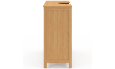 Meuble sous vasque Maya bambou placards et tiroirs