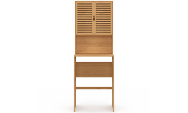 Meuble dessus WC Maya bambou armoire double portes