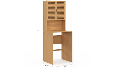 Meuble dessus WC Maya bambou armoire double portes