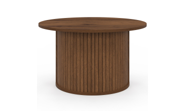 Table basse ronde Albane effet noyer Ø70cm