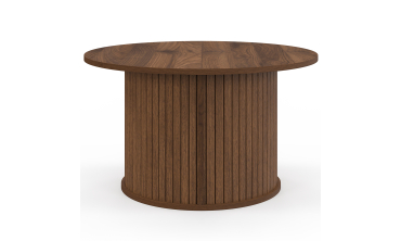 Table basse ronde Albane effet noyer Ø70cm