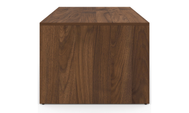 Table basse Elina relevable coffre latéral bois effet noyer