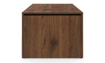 Table basse Elina relevable coffre latéral bois effet noyer