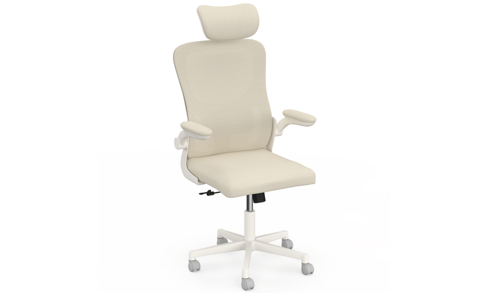 Fauteuil de bureau à roulettes James beige
