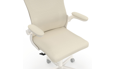 Fauteuil de bureau à roulettes James beige