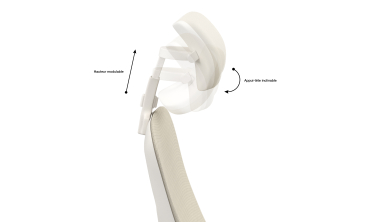 Fauteuil de bureau à roulettes James beige