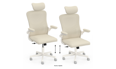 Fauteuil de bureau à roulettes James beige