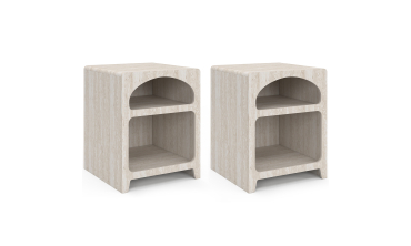 Tables de chevet Alyana organiques effet travertin - lot de 2