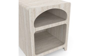 Tables de chevet Alyana organiques effet travertin - lot de 2