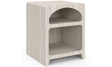 Tables de chevet Alyana organiques effet travertin - lot de 2