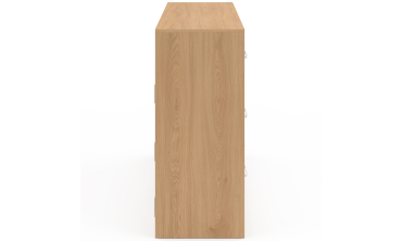 Commode Uma 9 tiroirs bois et blanc