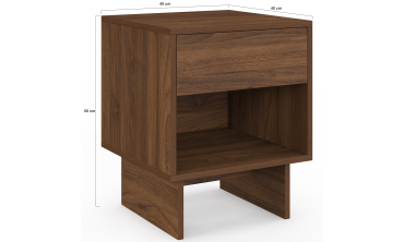 Tables de chevet Yumi effet noyer - lot de 2