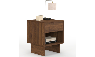 Tables de chevet Yumi effet noyer - lot de 2