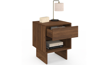 Tables de chevet Yumi effet noyer - lot de 2