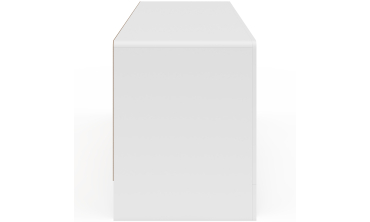 Meuble TV Alanya organique blanc 140cm