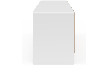 Meuble TV Alanya organique blanc 140cm