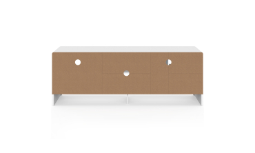 Meuble TV Alanya organique blanc 140cm