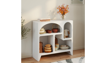 Buffet Alanya organique blanc 80cm