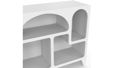 Buffet Alanya organique blanc 80cm