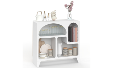 Buffet Alanya organique blanc 80cm