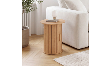 Table d'appoint Albane lattes avec rangement
