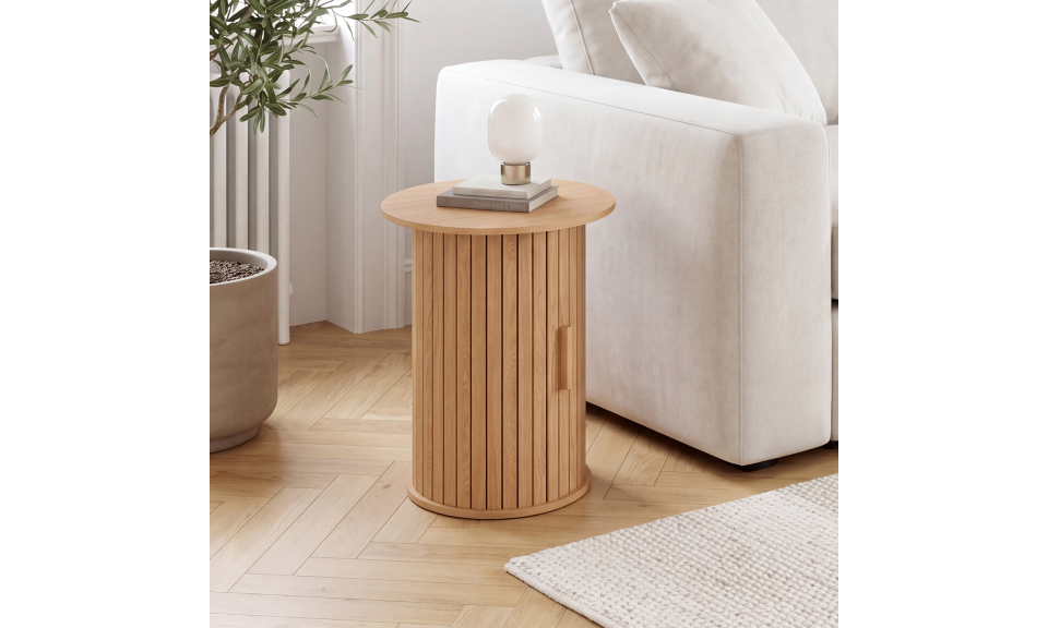 Table d'appoint Albane lattes avec rangement