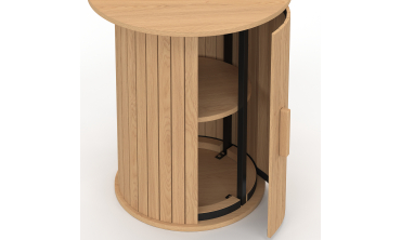 Table d'appoint Albane lattes avec rangement