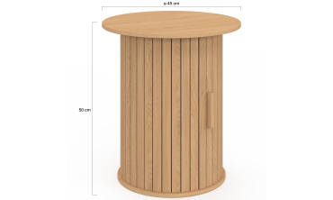 Table d'appoint Albane lattes avec rangement