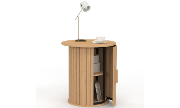 Table d'appoint Albane lattes avec rangement