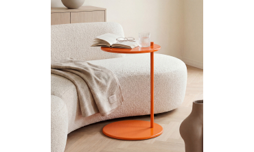 Tables d'appoint Léante métal orange - lot de 2