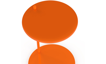 Tables d'appoint Léante métal orange - lot de 2