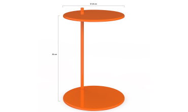 Tables d'appoint Léante métal orange - lot de 2