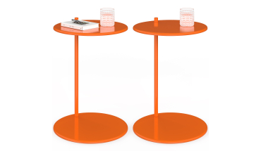 Tables d'appoint Léante métal orange - lot de 2