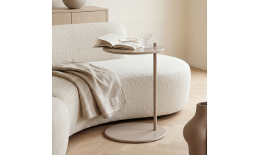 Tables d'appoint Léante métal taupe - lot de 2