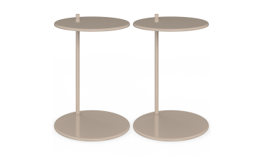 Tables d'appoint Léante métal taupe - lot de 2