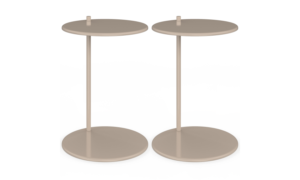 Tables d'appoint Léante métal taupe - lot de 2