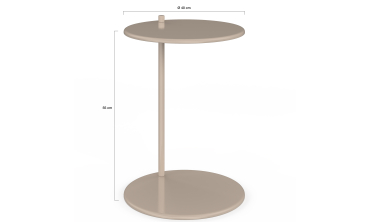 Tables d'appoint Léante métal taupe - lot de 2