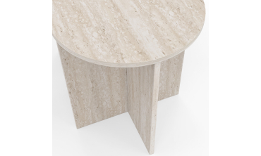 Tables d'appoint Gabin effet travertin - lot de 2