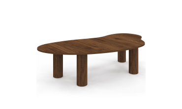 Table basse Naomi organique effet noyer