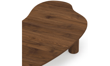Table basse Naomi organique effet noyer