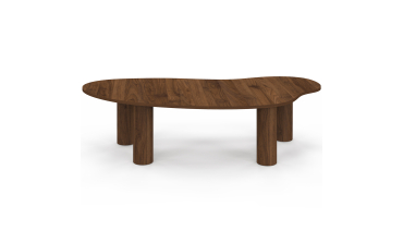 Table basse Naomi organique effet noyer