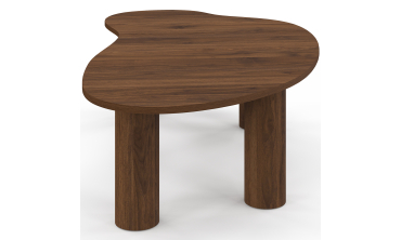 Table basse Naomi organique effet noyer