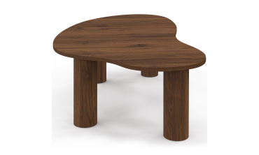 Table basse Naomi organique effet noyer