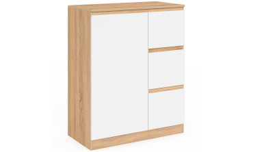 Meuble de rangement salle de bain Tom avec panier à linge