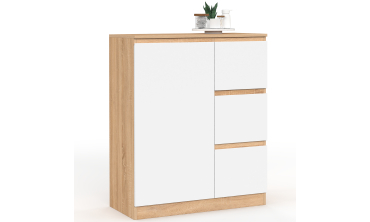 Meuble de rangement salle de bain Tom avec panier à linge